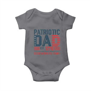 Patriotic Dad 250 Years Baby Onesie Est. 1776 Funny USA Semiquincentennial TS02 Charcoal Print Your Wear