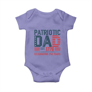 Patriotic Dad 250 Years Baby Onesie Est. 1776 Funny USA Semiquincentennial TS02 Violet Print Your Wear
