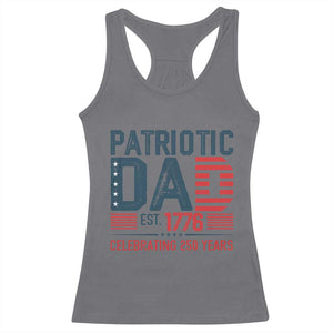 Patriotic Dad 250 Years Racerback Tank Top Est. 1776 Funny USA Semiquincentennial TS02 Charcoal Print Your Wear