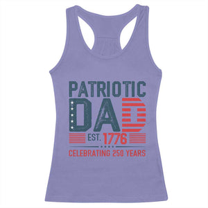 Patriotic Dad 250 Years Racerback Tank Top Est. 1776 Funny USA Semiquincentennial TS02 Violet Print Your Wear
