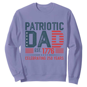 Patriotic Dad 250 Years Sweatshirt Est. 1776 Funny USA Semiquincentennial TS02 Violet Print Your Wear