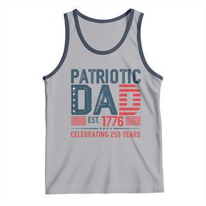 Patriotic Dad 250 Years Tank Top Est. 1776 Funny USA Semiquincentennial TS02 Athletic Heather Navy Print Your Wear
