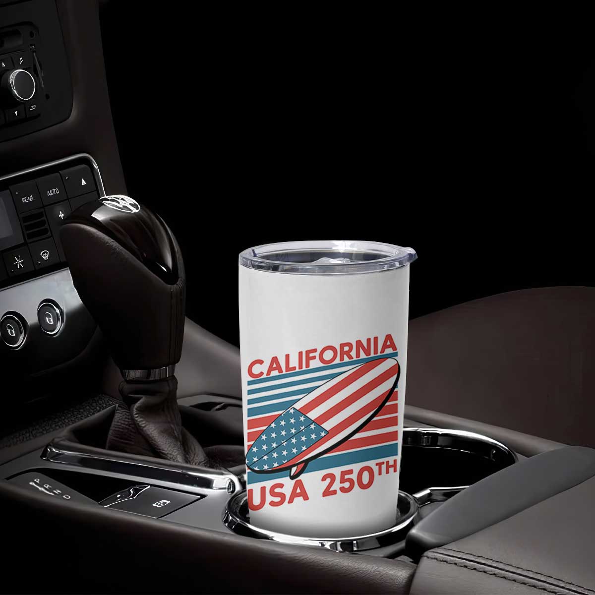 California USA 250th Anniversary Tumbler Cup US Semiquincentennial Patriotic Surfboard Graphic TS02 Print Your Wear