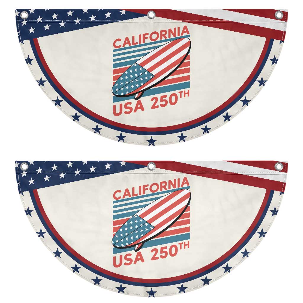California USA 250th Anniversary Patriotic Fan Flag US Semiquincentennial Surfboard Graphic