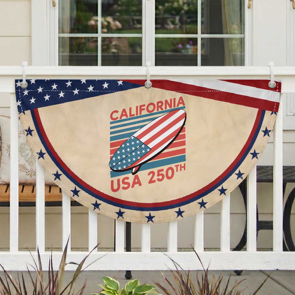 California USA 250th Anniversary Patriotic Fan Flag US Semiquincentennial Surfboard Graphic