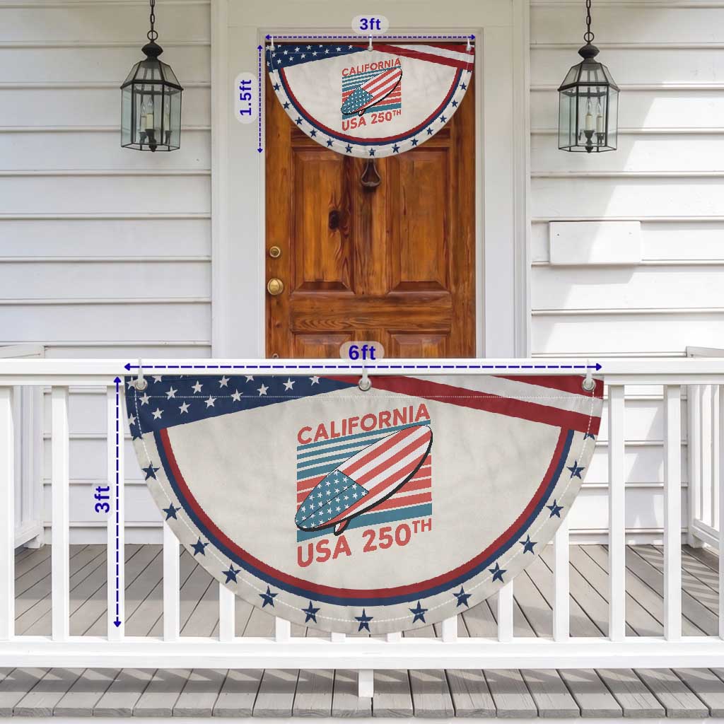 California USA 250th Anniversary Patriotic Fan Flag US Semiquincentennial Surfboard Graphic
