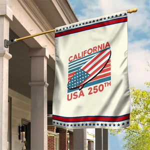 California USA 250th Anniversary Garden Flag US Semiquincentennial Patriotic Surfboard Graphic TS02 Modern Beige Red Print Your Wear