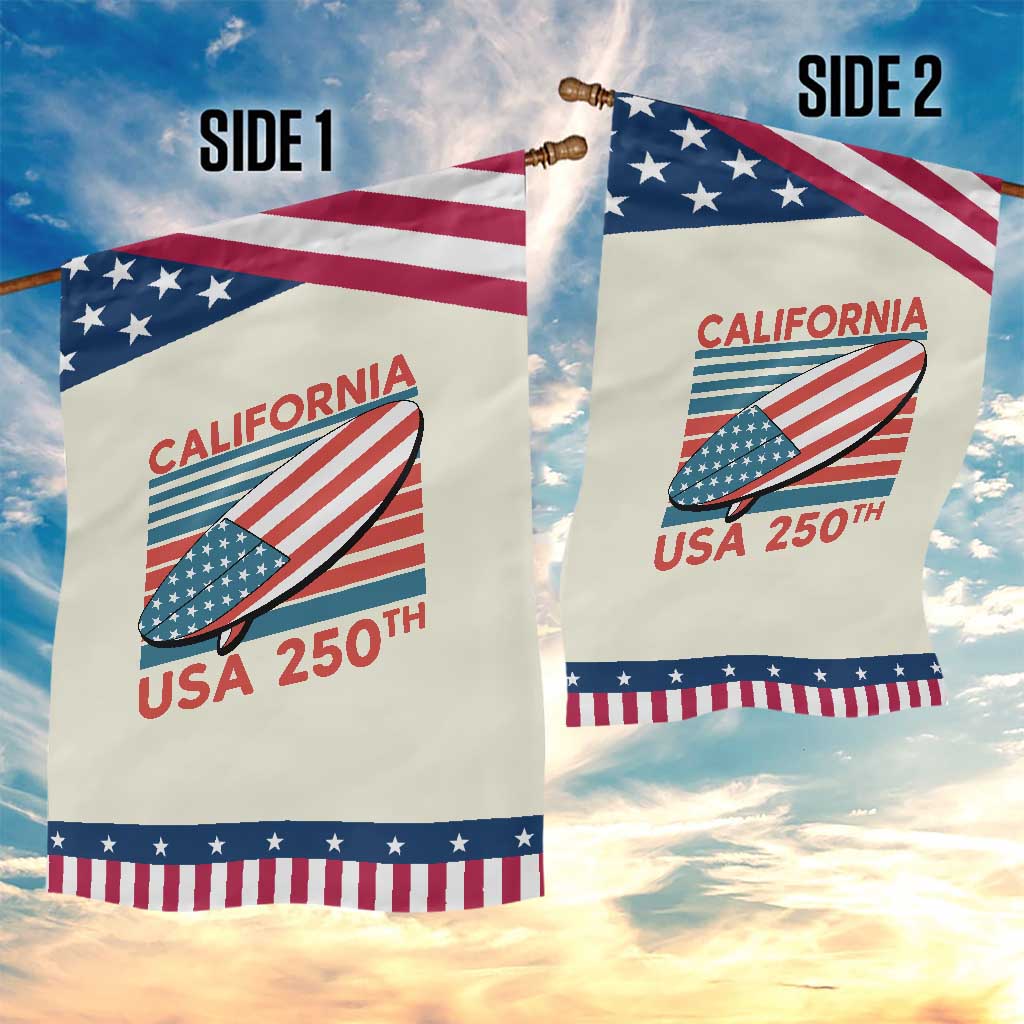 California USA 250th Anniversary Garden Flag US Semiquincentennial Patriotic Surfboard Graphic TS02 Print Your Wear