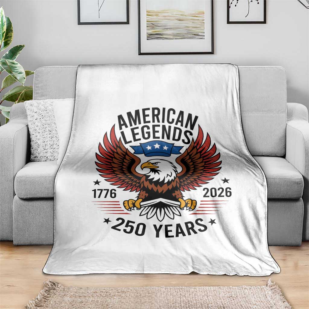 American Legends Eagle Throw Blanket 250 Years Patriotic Heritage 1776 to 2026 Semiquincentennial TS02 Print Your Wear