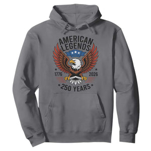 American Legends Eagle Hoodie 250 Years Patriotic Heritage 1776 to 2026 Semiquincentennial TS02 Charcoal Print Your Wear