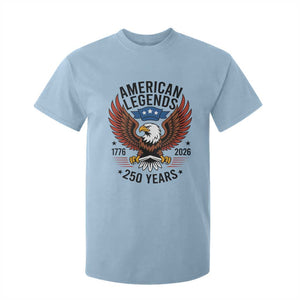 American Legends Eagle T Shirt For Kid 250 Years Patriotic Heritage 1776 to 2026 Semiquincentennial TS02 Light Blue Print Your Wear