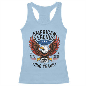 American Legends Eagle Racerback Tank Top 250 Years Patriotic Heritage 1776 to 2026 Semiquincentennial TS02 Light Blue Print Your Wear
