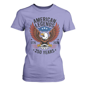 American Legends Eagle T Shirt For Women 250 Years Patriotic Heritage 1776 to 2026 Semiquincentennial TS02 Violet Print Your Wear