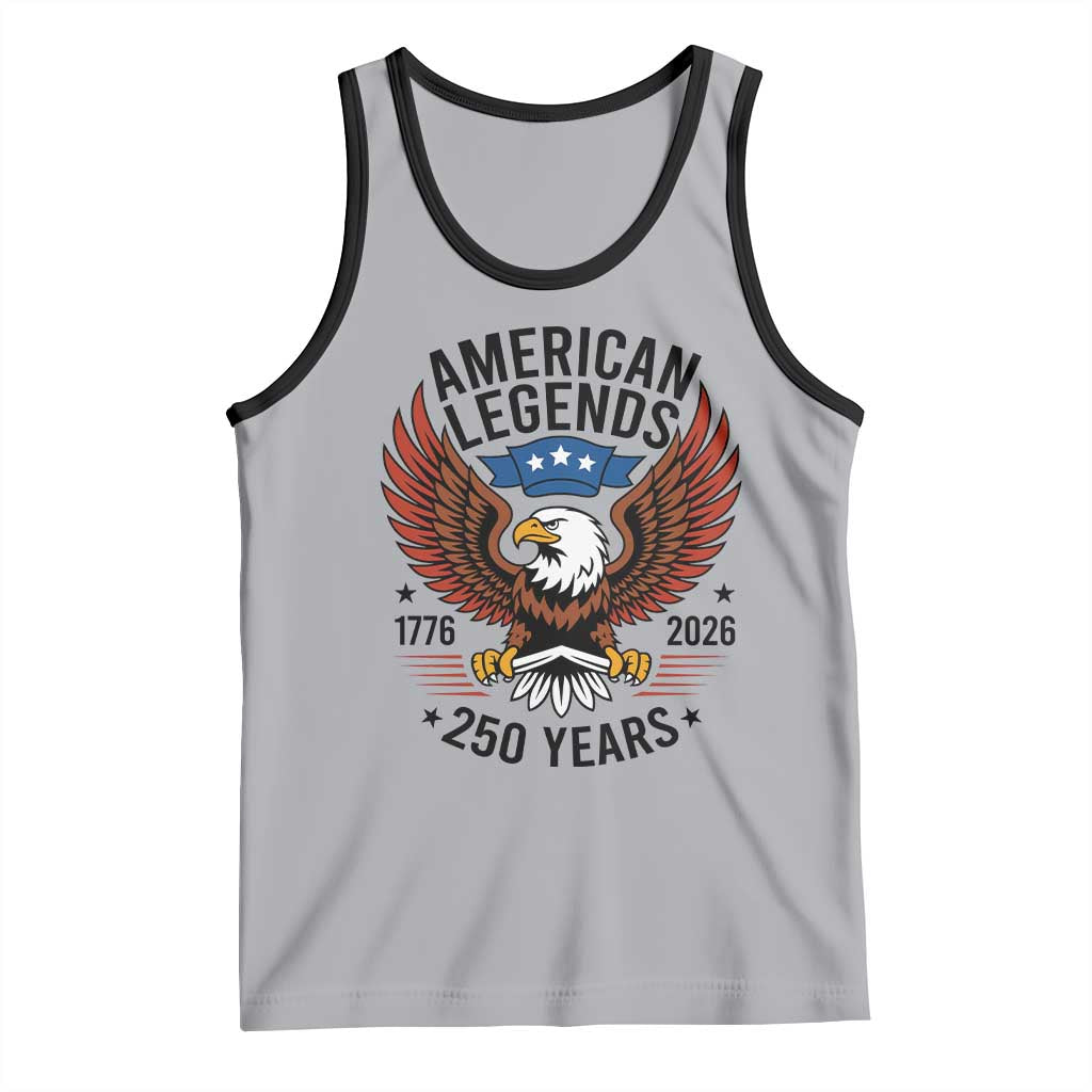 American Legends Eagle Tank Top 250 Years Patriotic Heritage 1776 to 2026 Semiquincentennial TS02 Athletic Heather Black Print Your Wear