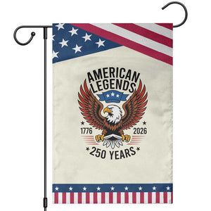 American Legends Eagle Garden Flag 250 Years Patriotic Heritage 1776 to 2026 Semiquincentennial TS02 Modern Beige Blue Print Your Wear