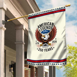 American Legends Eagle Garden Flag 250 Years Patriotic Heritage 1776 to 2026 Semiquincentennial TS02 Modern Beige Red Print Your Wear