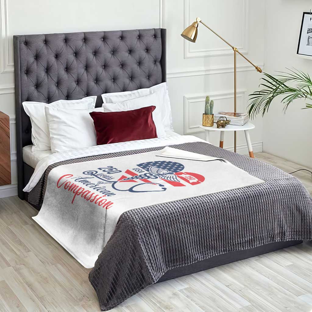 250 Years of American Compassion Throw Blanket Patriotic Medical Worker TS02 Print Your Wear