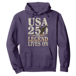 USA 250 The Legend Lives On Hoodie Patriotic Eagle for Semiquincentennial 2026 TS02 Purple Print Your Wear
