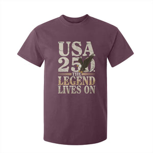 USA 250 The Legend Lives On T Shirt For Kid Patriotic Eagle for Semiquincentennial 2026 TS02 Maroon Print Your Wear