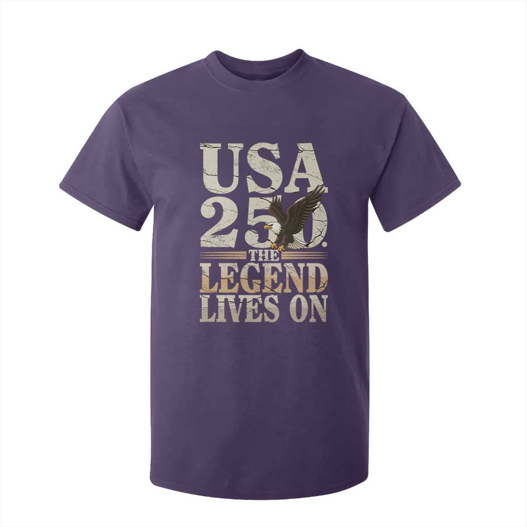 USA 250 The Legend Lives On T Shirt For Kid Patriotic Eagle for Semiquincentennial 2026 TS02 Purple Print Your Wear