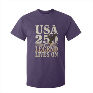 USA 250 The Legend Lives On T Shirt For Kid Patriotic Eagle for Semiquincentennial 2026 TS02 Purple Print Your Wear