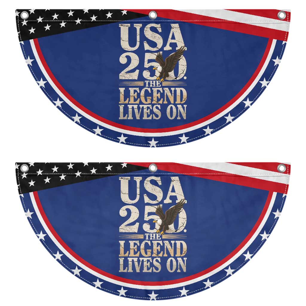 USA 250 The Legend Lives On Patriotic Fan Flag Eagle for Semiquincentennial 2026