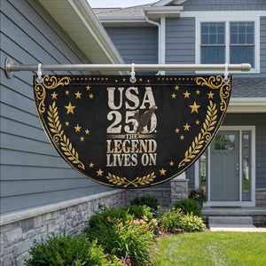 USA 250 The Legend Lives On Patriotic Fan Flag Eagle for Semiquincentennial 2026