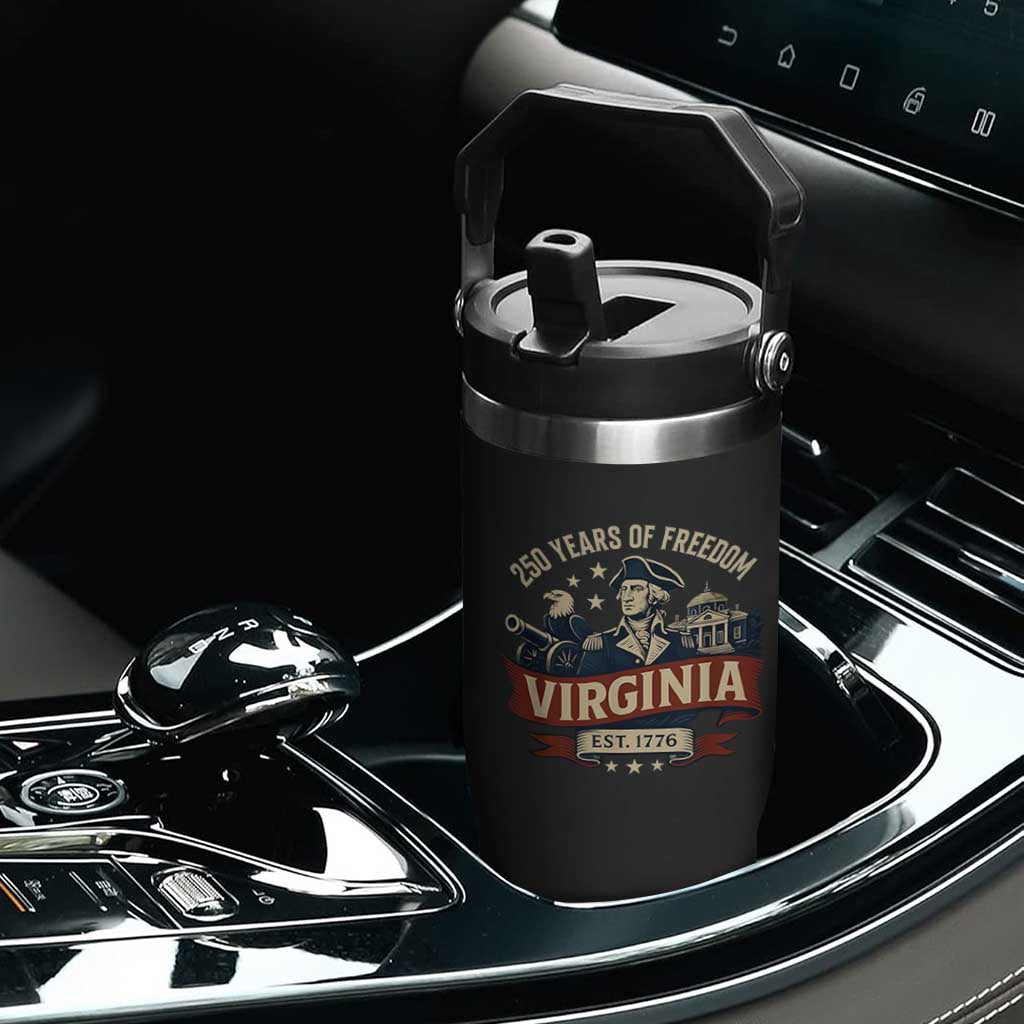 Virginia 250 Years of Freedom Flip Straw Tumbler George Washington Patriotic State Pride Est. 1776 TS02 Print Your Wear