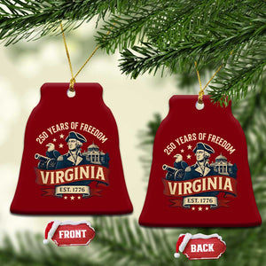 Virginia 250 Years of Freedom Ceramic Ornament George Washington Patriotic State Pride Est. 1776 TS02 Print Your Wear
