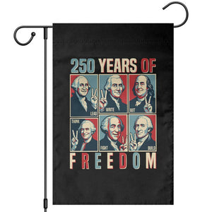 Founding Fathers 250 Years of Freedom Garden Flag Patriotic Pop Art Style Semiquincentennial 2026 TS02 Black Print Your Wear