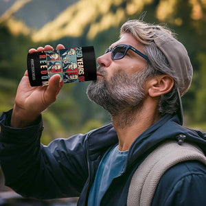 Founding Fathers 250 Years of Freedom 4 in 1 Can Cooler Tumbler Patriotic Pop Art Style Semiquincentennial 2026 TS02 Print Your Wear