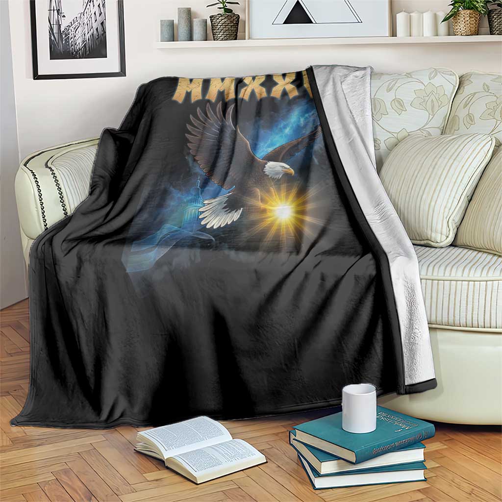MMXXVI 2026 Eagle Throw Blanket Epic Patriotic Capitol Flag USA 250th Anniversary TS02 Print Your Wear