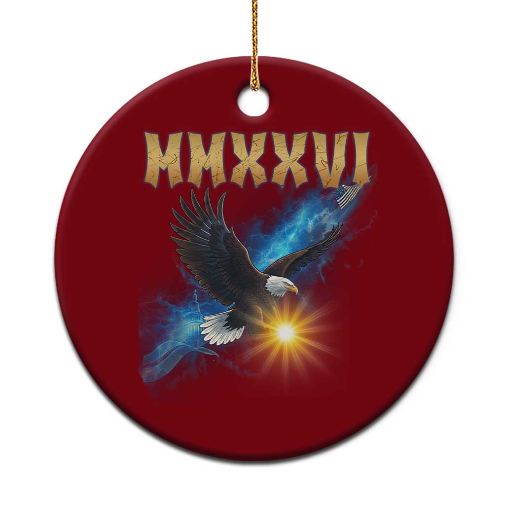 MMXXVI 2026 Eagle Ceramic Ornament Epic Patriotic Capitol Flag USA 250th Anniversary TS02 1pc Red Print Your Wear