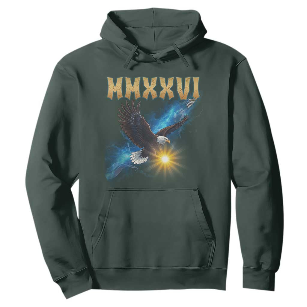 MMXXVI 2026 Eagle Hoodie Epic Patriotic Capitol Flag USA 250th Anniversary TS02 Dark Forest Green Print Your Wear