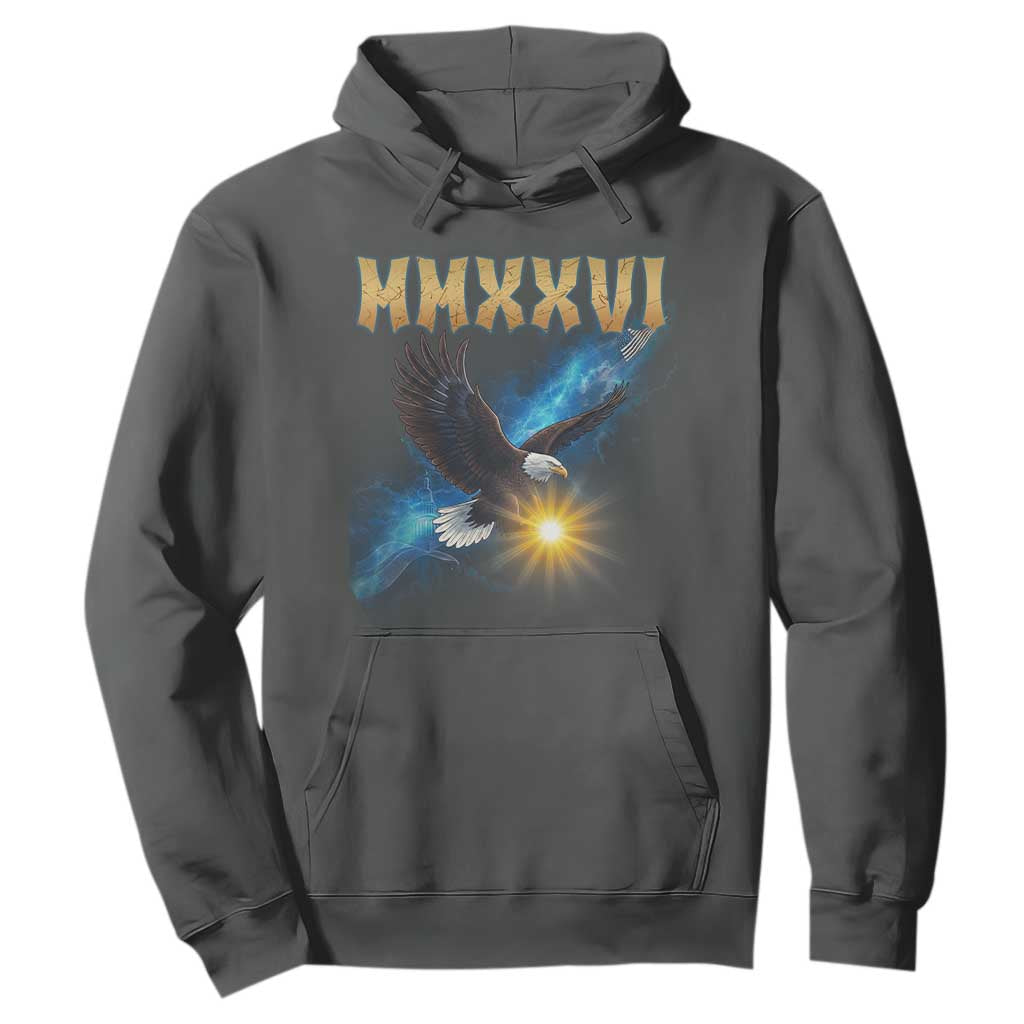 MMXXVI 2026 Eagle Hoodie Epic Patriotic Capitol Flag USA 250th Anniversary TS02 Dark Heather Print Your Wear