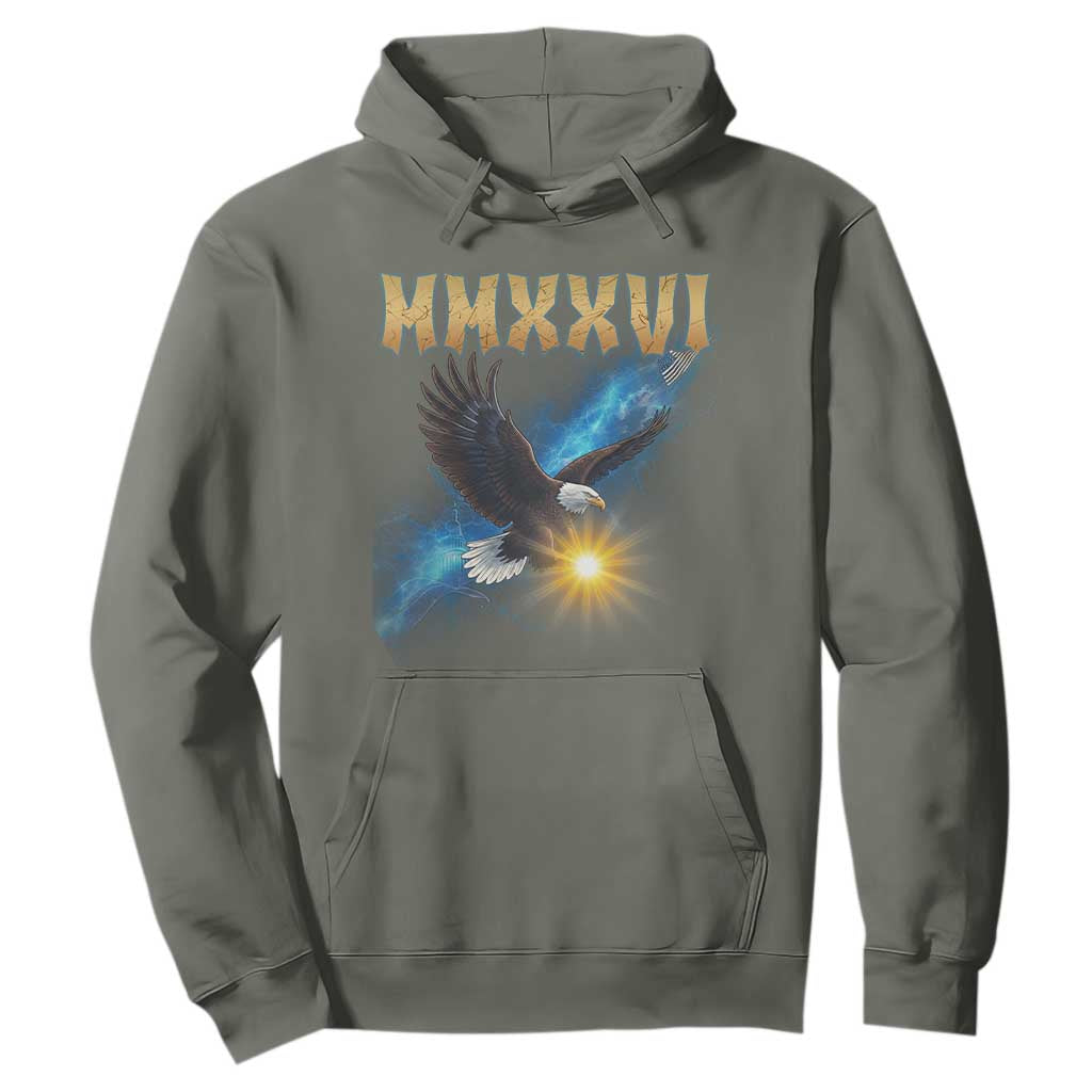 MMXXVI 2026 Eagle Hoodie Epic Patriotic Capitol Flag USA 250th Anniversary TS02 Military Green Print Your Wear