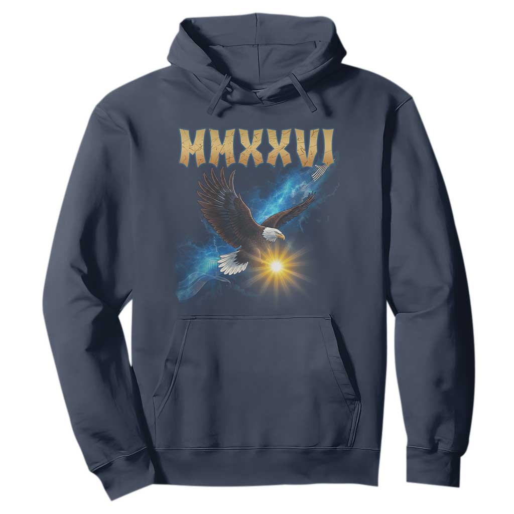 MMXXVI 2026 Eagle Hoodie Epic Patriotic Capitol Flag USA 250th Anniversary TS02 Navy Print Your Wear