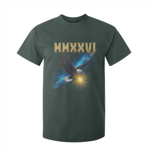 MMXXVI 2026 Eagle T Shirt For Kid Epic Patriotic Capitol Flag USA 250th Anniversary TS02 Dark Forest Green Print Your Wear