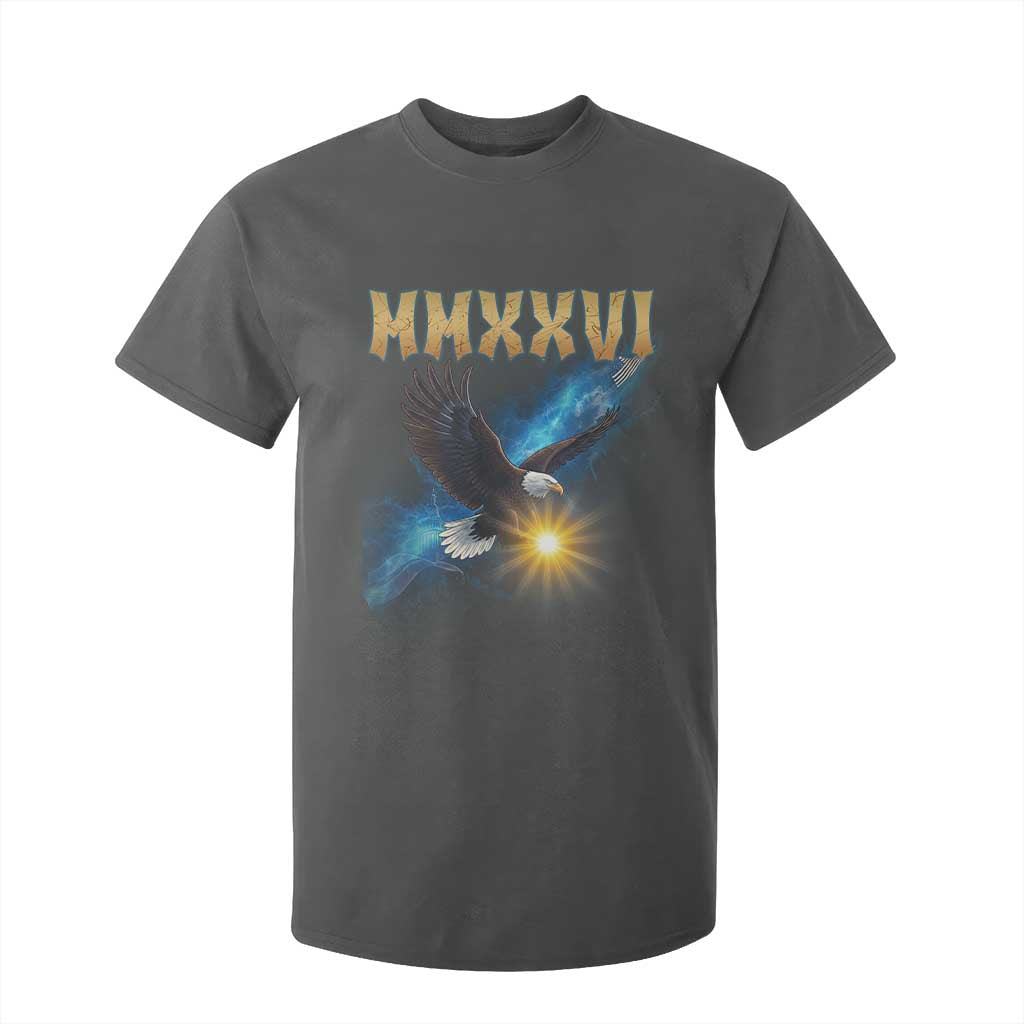 MMXXVI 2026 Eagle T Shirt For Kid Epic Patriotic Capitol Flag USA 250th Anniversary TS02 Dark Heather Print Your Wear