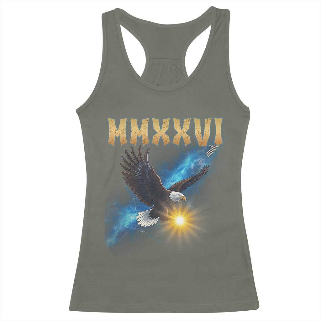 MMXXVI 2026 Eagle Racerback Tank Top Epic Patriotic Capitol Flag USA 250th Anniversary TS02 Military Green Print Your Wear