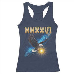 MMXXVI 2026 Eagle Racerback Tank Top Epic Patriotic Capitol Flag USA 250th Anniversary TS02 Navy Print Your Wear
