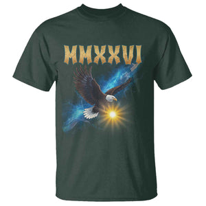 MMXXVI 2026 Eagle T Shirt Epic Patriotic Capitol Flag USA 250th Anniversary TS02 Dark Forest Green Print Your Wear