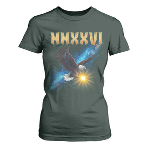 MMXXVI 2026 Eagle T Shirt For Women Epic Patriotic Capitol Flag USA 250th Anniversary TS02 Dark Forest Green Print Your Wear