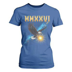 MMXXVI 2026 Eagle T Shirt For Women Epic Patriotic Capitol Flag USA 250th Anniversary TS02 Royal Blue Print Your Wear