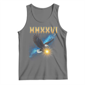 MMXXVI 2026 Eagle Tank Top Epic Patriotic Capitol Flag USA 250th Anniversary TS02 Black Heather Print Your Wear