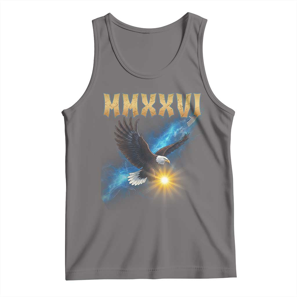 MMXXVI 2026 Eagle Tank Top Epic Patriotic Capitol Flag USA 250th Anniversary TS02 Deep Heather Print Your Wear