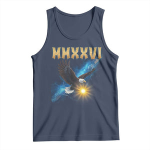 MMXXVI 2026 Eagle Tank Top Epic Patriotic Capitol Flag USA 250th Anniversary TS02 Navy Print Your Wear
