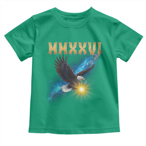 MMXXVI 2026 Eagle Toddler T Shirt Epic Patriotic Capitol Flag USA 250th Anniversary TS02 Irish Green Print Your Wear