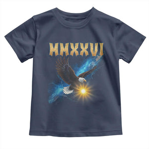 MMXXVI 2026 Eagle Toddler T Shirt Epic Patriotic Capitol Flag USA 250th Anniversary TS02 Navy Print Your Wear