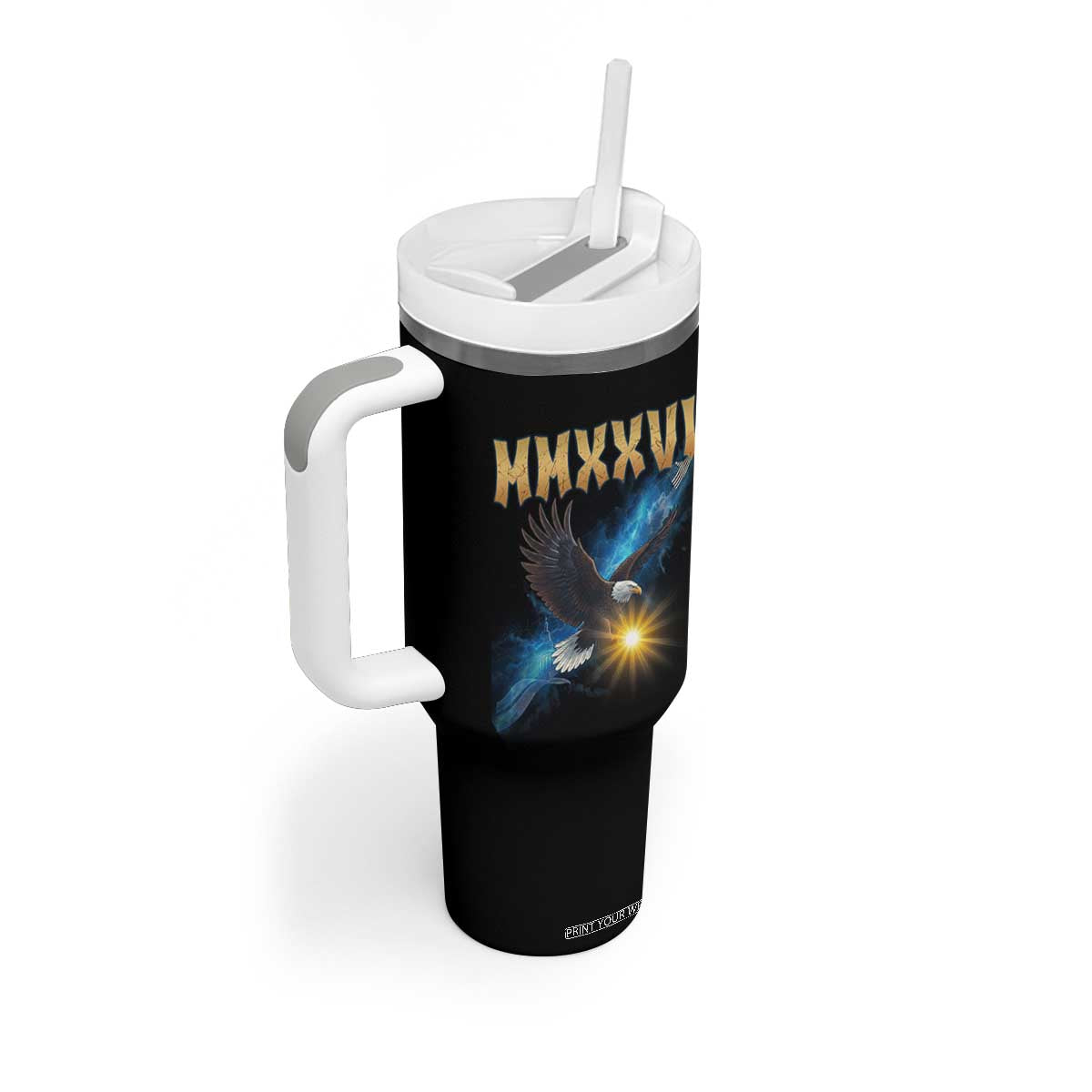MMXXVI 2026 Eagle Tumbler With Handle Epic Patriotic Capitol Flag USA 250th Anniversary TS02 Print Your Wear
